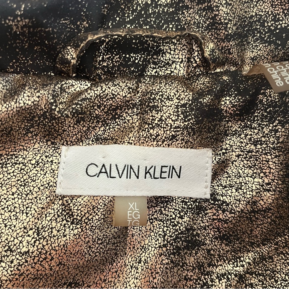 ❌SOLD❌ Calvin Klein Puffer Vest | Metallic Copper Color | Women’s Size XL - Picture 2 of 11